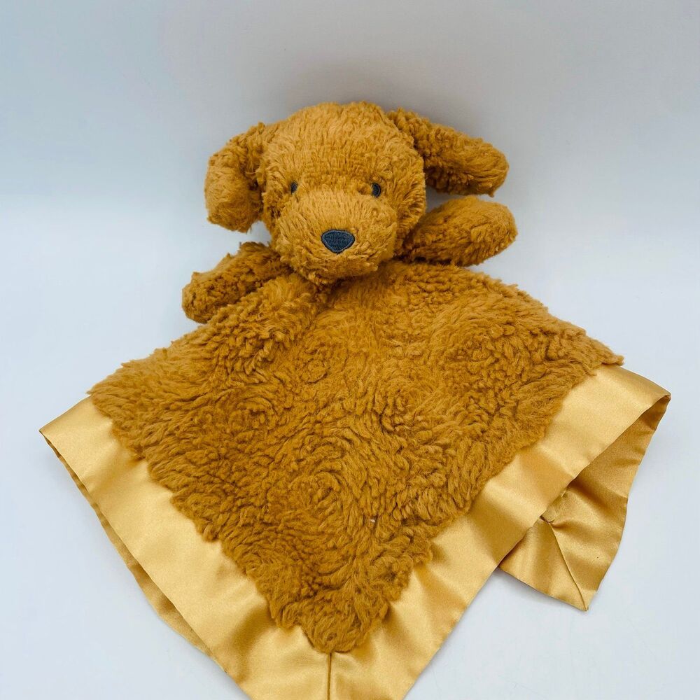Baby Cloud Island Plush Soft Lovey Brown Fluffy Puppy Dog Head Security Blanket